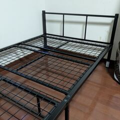 ニトリ シングルパイプベッド BAZINA Blackの画像