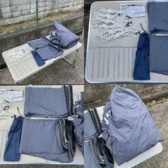 キャンパーズコレクション 山善 フラットトップロングパティオタープ L ネイビー FR3-3220UVP【現状販売】の画像