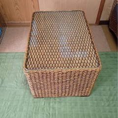 ウォーターヒヤシンス製ローテーブル ソファーセットの画像