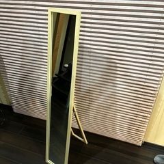 木目調　置き型全身鏡の画像