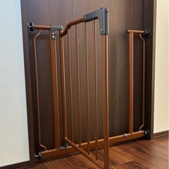 値下げ　Croomy ベビーゲート ママトール　ブラウン　3本セットの画像