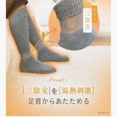 オカモトまるでこたつソックス、あったか靴下、ルームソックス、使用感ありありの画像