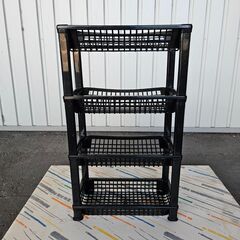 シューズラック　プラスチック　組み立て式　汚れあります　サイズ約40×20cm高さ69cm　ek-694ed-12の画像