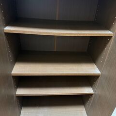 【格安/お譲りします】扉付き収納棚・キャビネット（ダークブラウン）可動棚付きの画像