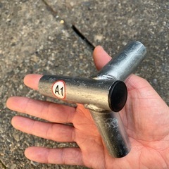 自転車テント　ポール　ジョイント部分の画像