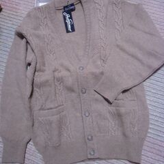 未使用 ジャックニクラス 日本製 カーディガン M ブラウン系 お譲りします。＊石川県＊美川より＊期間限定の画像