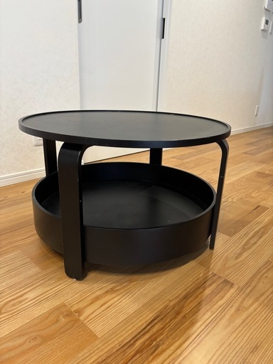 【美品】イケア　IKEA ボルゲビー　BORGEBY BORGEBY coffee table, black, 70 cm - IKEA