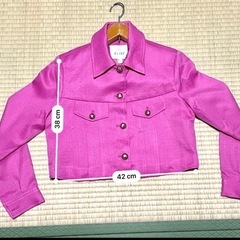 ELISE セットアップ ピンク 韓国風 ジャケット 美品 S OL 大人可愛いの画像