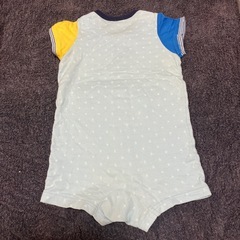 【ミキハウス】ロゴワッペン付きロンパース、カバーオール【80】の画像