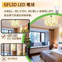 未使用 E17 LED電球 2個 口金直径17mm 6W(ハロゲン電球60形相当) 電球色3000K 省エネ の画像