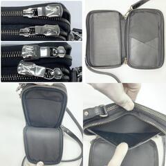 Louis Vuitton ルイヴィトン モノグラムエクリプス リバース ダブルフォンポーチ ショルダーバッグ クロスボディ 近年 希少 美品 レザー メンズ RFIDタグ M69534の画像