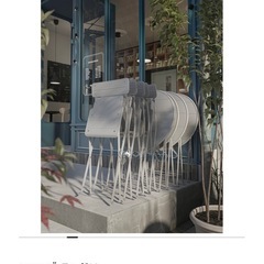 【美品！】IKEA SUNDSÖ スンドソー テーブル＋チェア2脚 廃盤グレー の画像