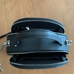 【美品】MIXX DAVID ショルダーバッグ ブラック チェーン付き　黒レザーの画像