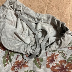 花柄 ハーフパンツ スウェット生地 Lサイズ ウエストゴム 紐付き の画像