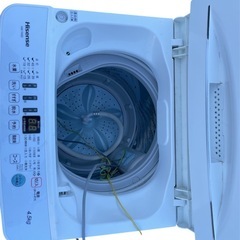 Hisense 全自動洗濯機 4.5kg 2021年製 中古の画像