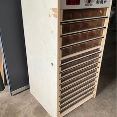 都羽根　糸収納棚　木製 陳列棚 引き出し　15段　昭和レトロ　アンティークの画像