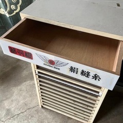 都羽根　糸収納棚　木製 陳列棚 引き出し　15段　昭和レトロ　アンティークの画像