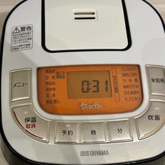 アイリスオーヤマ炊飯器(RC-MB30-B)3合炊き　ブラックの画像