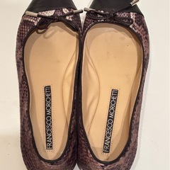 francesco morichetti本革 バレエシューズ フラットシューズの画像