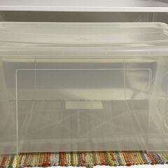 M730 IKEA SAMLA 収納ケース ふた付ボックス 透明 45L 重ねられるボックスの画像