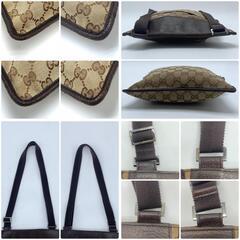 GUCCI グッチ GGキャンバス 27639 ショルダーバッグ クロスボディ サコッシュ ポシェット レザー 本革 ブラウン 茶 レディース メンズ ユニセックス 斜め掛け 肩掛けの画像