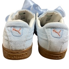 PUMA バスケット ハート コーデュロイ セルリアン リボン シューズの画像