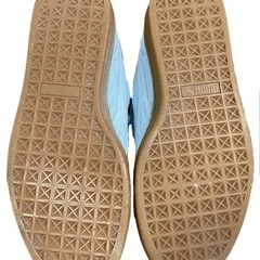 PUMA バスケット ハート コーデュロイ セルリアン リボン シューズの画像