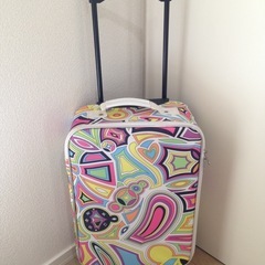 カラフル 派手柄　小さめ スーツケース キャリーバッグの画像