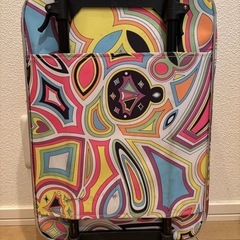 カラフル 派手柄　小さめ スーツケース キャリーバッグの画像