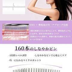 ems ヘアブラシ 電気ブラシ 赤色・青色LED イオンケア サラサラ 髪の画像
