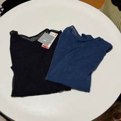 ユニクロ　シースルーカットソー2枚の画像