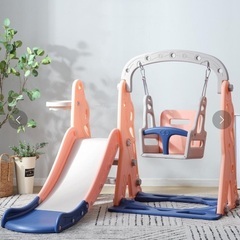 室内遊具 滑り台 ブランコ バスケットゴールの画像
