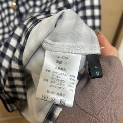 クリア　ギンガムチェックトップスの画像