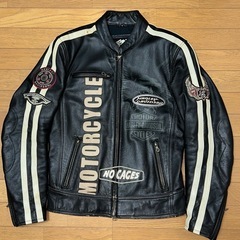 稀少Harley Davidson バイカー レザージャケットの画像