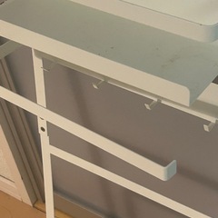 山崎実業 YAMAZAKI 洗濯機横 マグネット 収納ラックプレート WH（ホワイト） 3309の画像