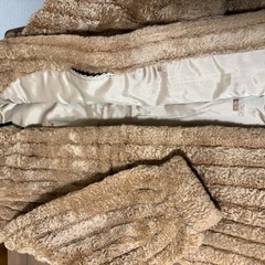 ERIFORT リアルファーコート 毛皮 キャメル 11号の画像