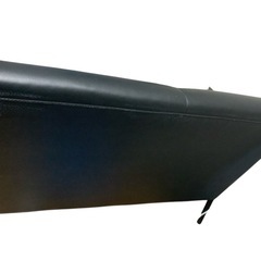 2人掛けソファ ブラック レザー コンパクト 67×78×108cmの画像