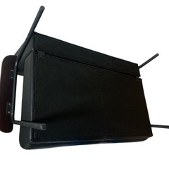 2人掛けソファ ブラック レザー コンパクト 67×78×108cmの画像