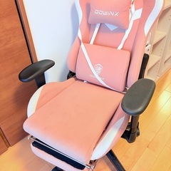 【取引中】無料✨ゲーミングチェア（ピンク）無料✨ 取りに来てくれる方限定｜早い者勝ち の画像