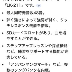 カシオ電子キーボードの画像