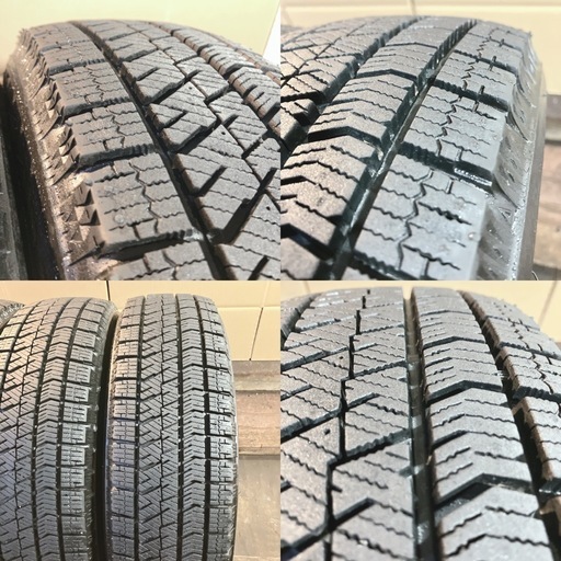 スタッドレス155/65R14 4本／BS VRX2 8分上,9分 A5036-81　
