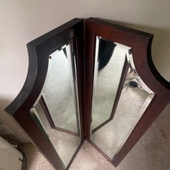 ヴィンテージ　ミラー　2面鏡の画像