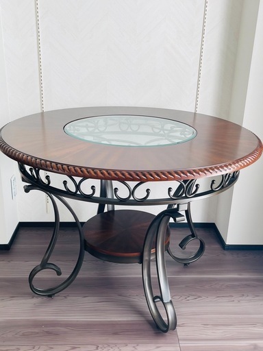 美品　米家具メーカー　アシュレイ　ダイニングテーブルセット