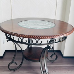 美品　米家具メーカー　アシュレイ　ダイニングテーブルセットの画像