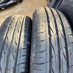 ダンロップ　エナセーブ　夏タイヤ　 145 80 13 2015年製　バリ溝　4本セットの画像