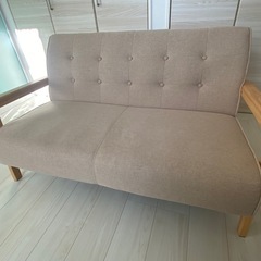 ソファ ２人がけ ベージュの画像