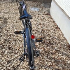 【美品/走行少】黒シティサイクル 24インチ 6段変速 カゴ・鍵付き 通勤通学に【セブンイレブン吉良町中野店受け取り】の画像