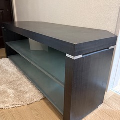 テレビ台　ブラック　木目の画像