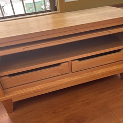 道産のナラ材　テレビボード
の画像