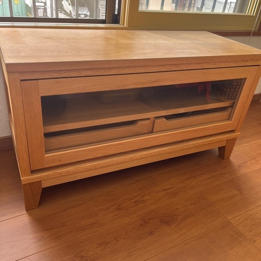 道産のナラ材　テレビボード